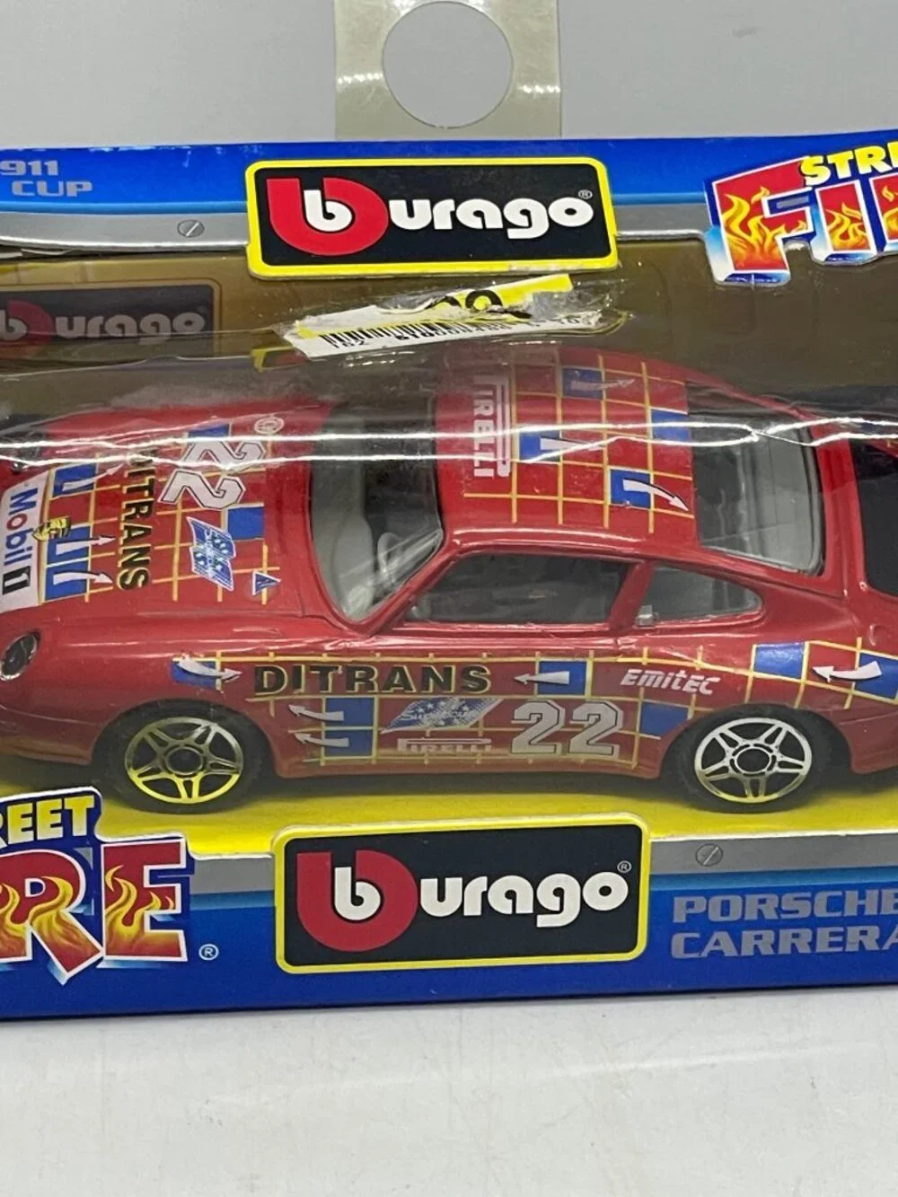 Burago Street Fire Collection Porsche 911 Carrera Cup COD. 4195 Made in READ